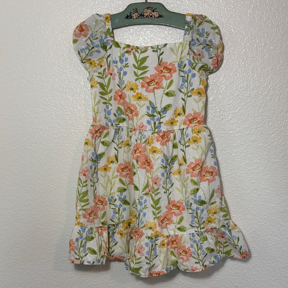 Gymboree 100% Cotton Tiered Floral Dress Size 6 | Easter | spring | smocking